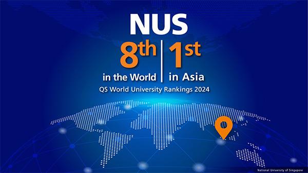 新加坡國立大學QS排名上升3位，2024年QS排名世界第八位，亞洲NO.1